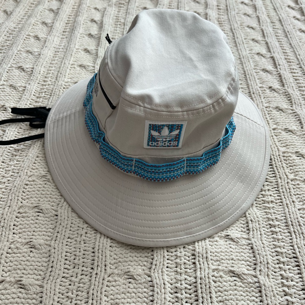 Adidas Beige and Blue Women's Hat